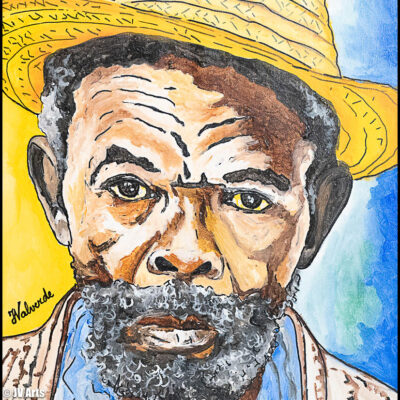 Peinture acrylique "Esclave" dim. 50x40