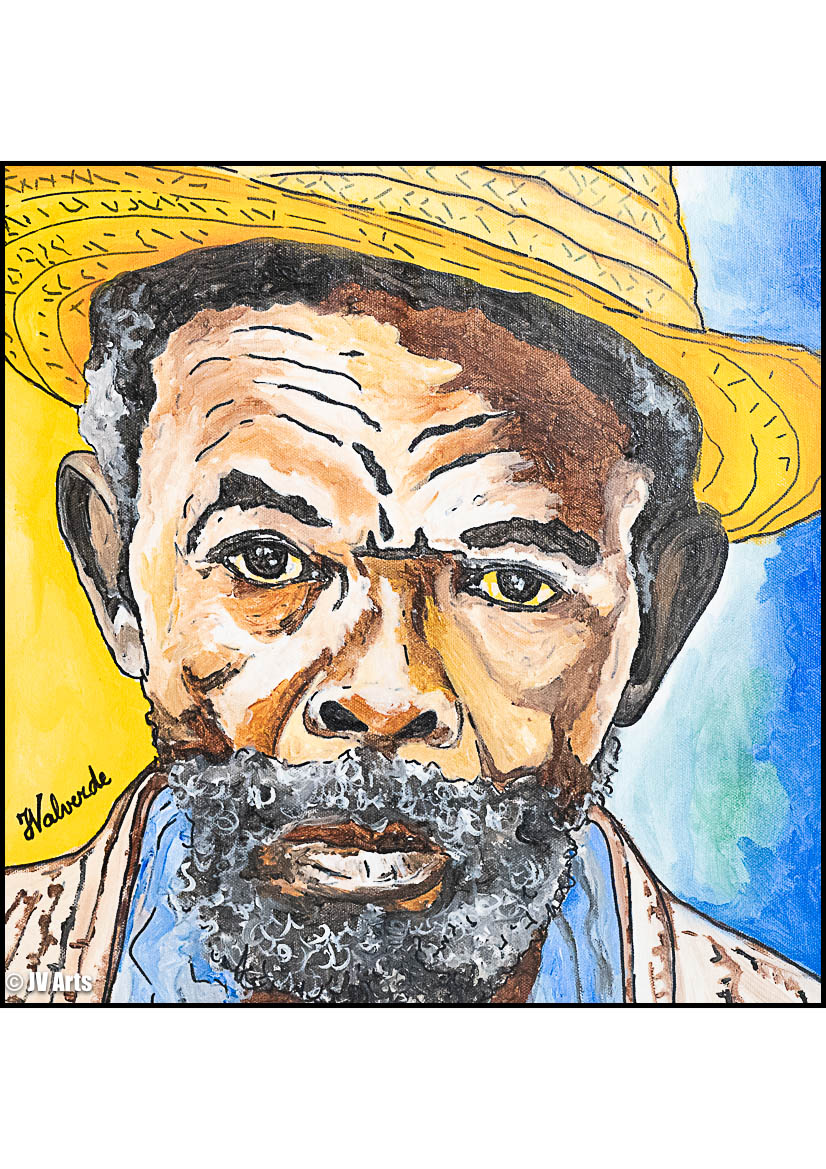 Peinture acrylique "Esclave" dim. 50x40