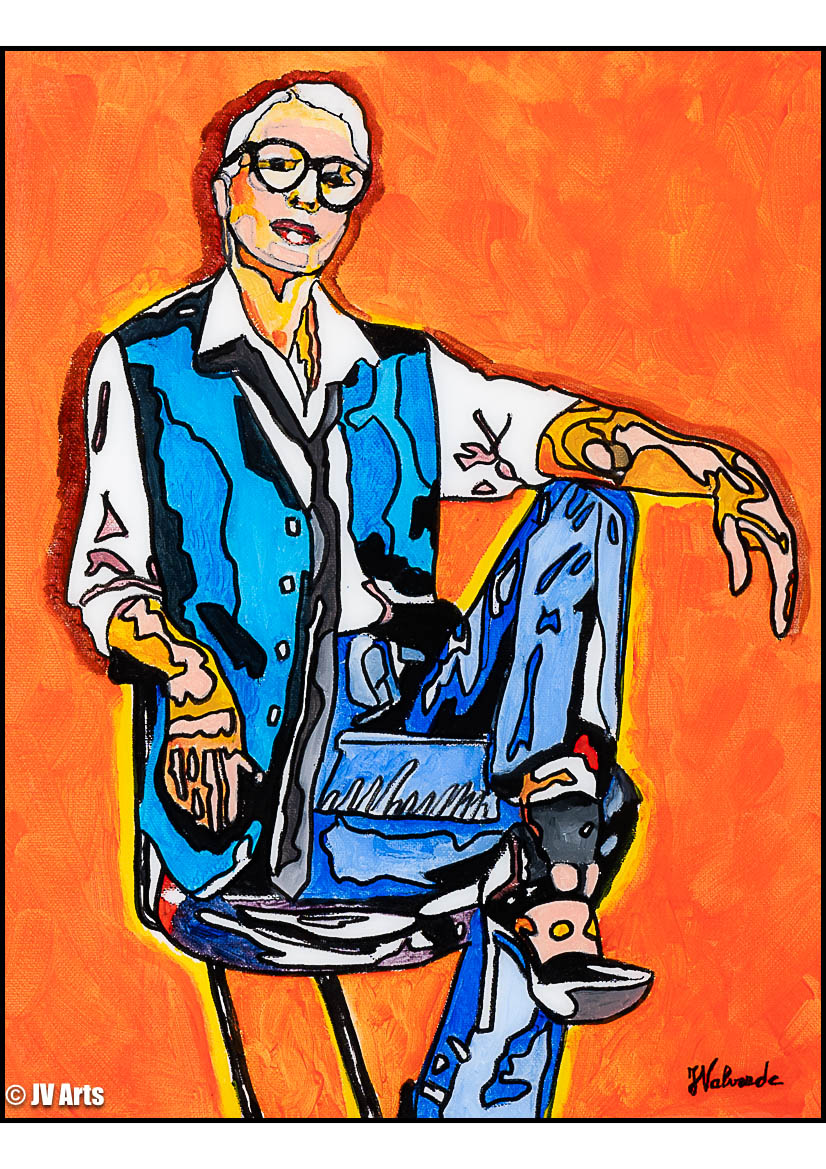 02 Peinture acrylique résine "Femme abstraite" dim. 41x33