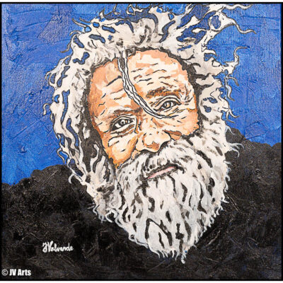 06 Peinture acrylique "Indigène" dim. 40x40