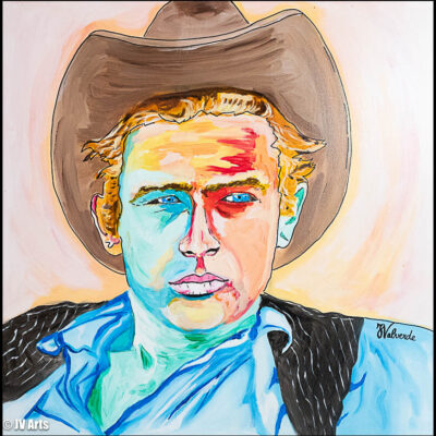 Peinture acrylique "James DEAN" dim. 80x80
