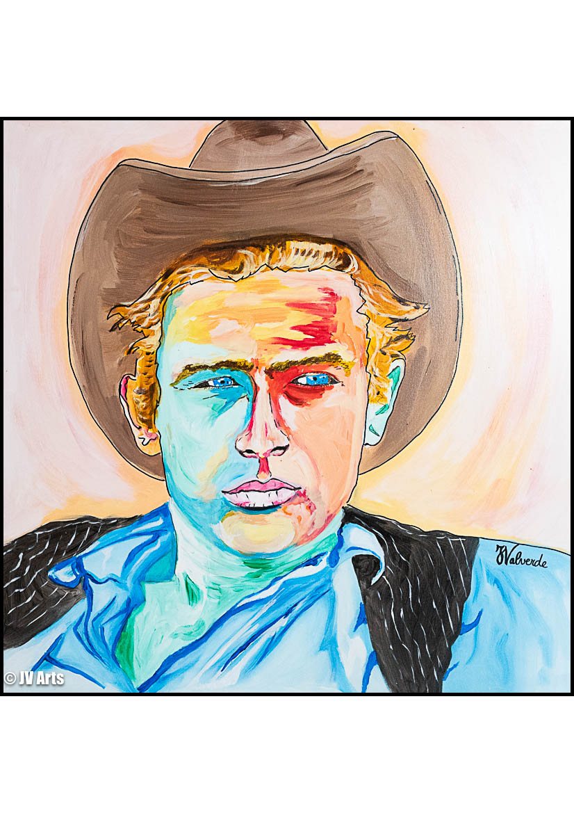 Peinture acrylique "James DEAN" dim. 80x80