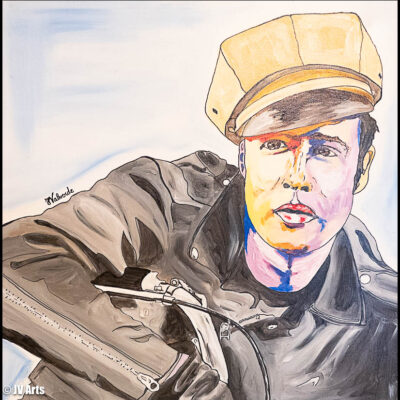 Peinture acrylique "Marlon Brandon" dim. 80x80