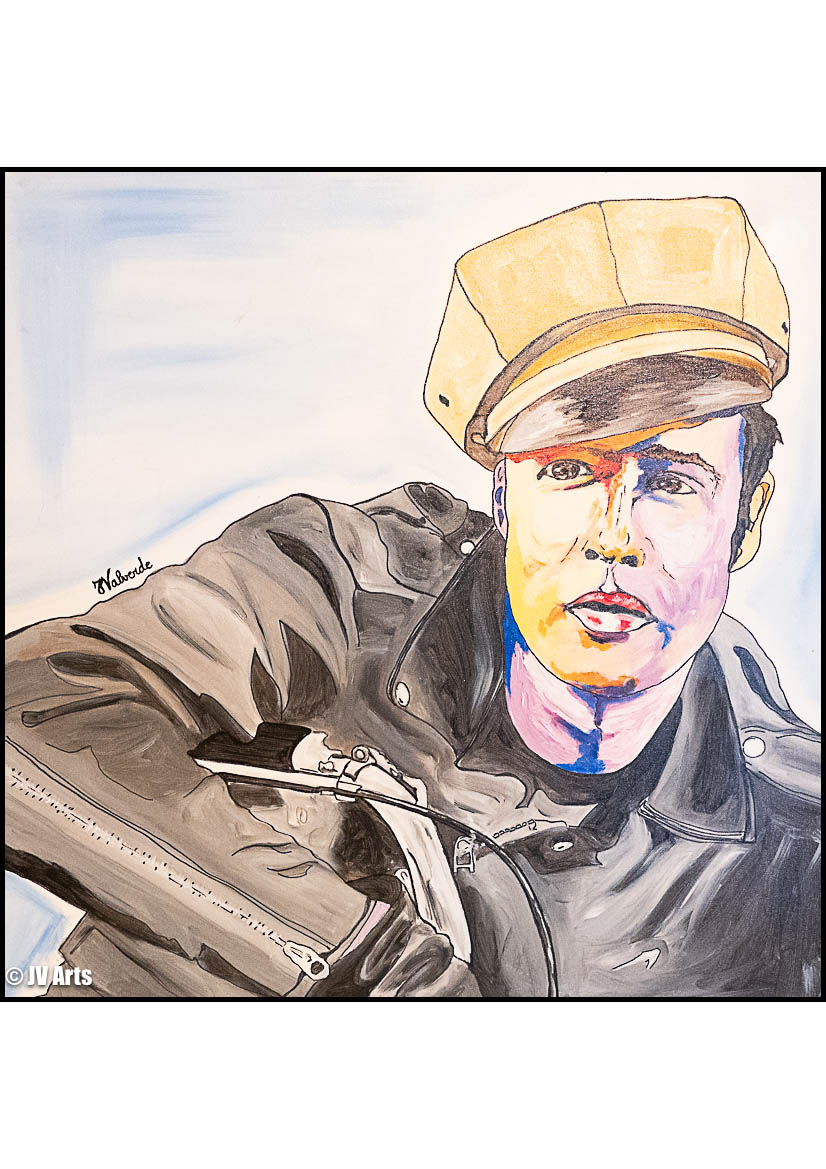 Peinture acrylique "Marlon Brandon" dim. 80x80