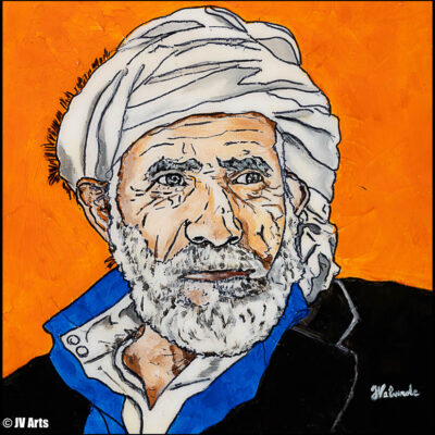 03 Peinture acrylique résine "Météque" dim. 40x40