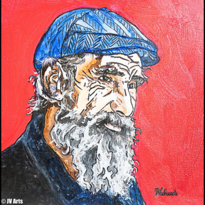 Peinture acrylique "Viellard" dim. 40x40